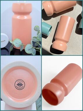 Little Korboose Geo Vessel Terracotta Planter Vase Sandstone Peach Ceramic Vase